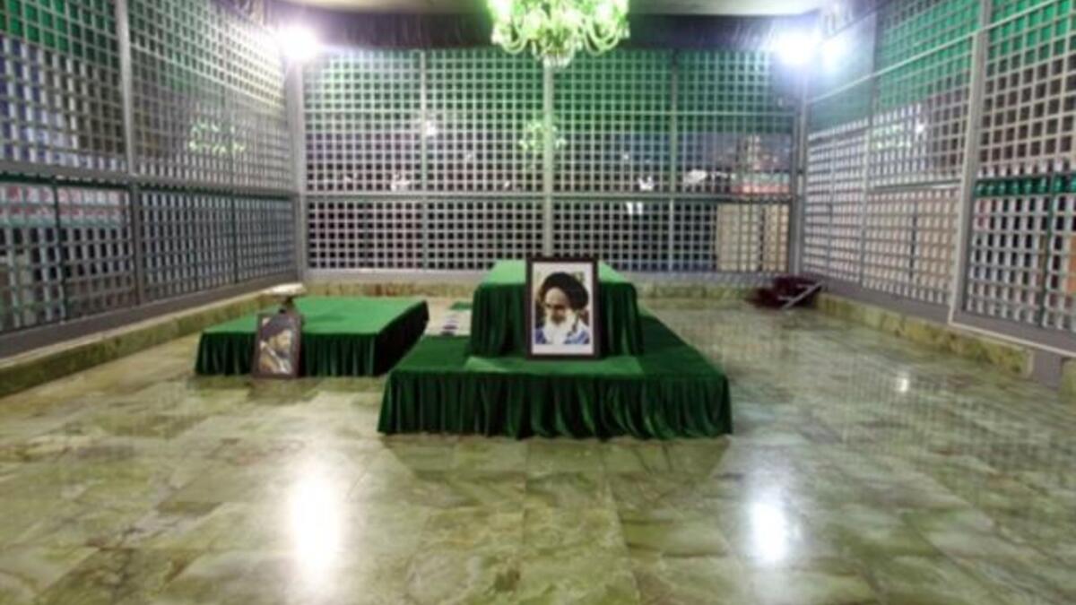 The shrine of the late founder of the Islamic Revolution Ayatollah Ruhollah Khomeini at Khomeini's mausoleum in Tehran.