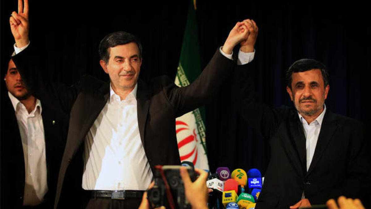 Iranian President Mahmoud Ahmadinejad appeared alongside his preferred candidate Esfander Rahim Mashaie. The move could backfire for the incumbent, who could face 74 lashes for interfering.