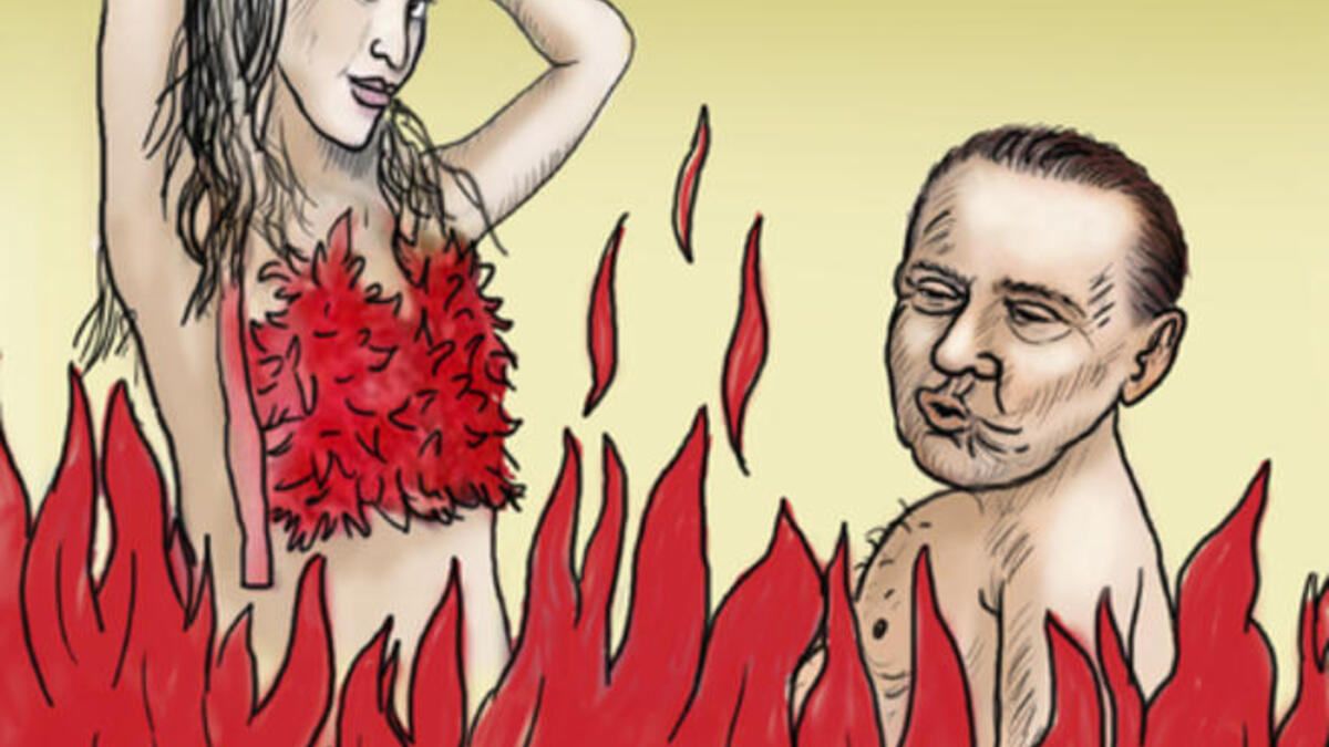 A Scandalous Valentine Leader with his Moroccan Minor who he linked to Mubarak saying she was a relative, even grandchild to Mubarak, and asked the police to release her from criminal charges last year.