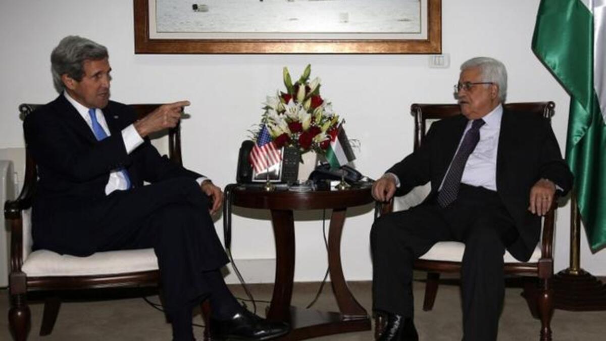John Kerry Mahmoud Abbas