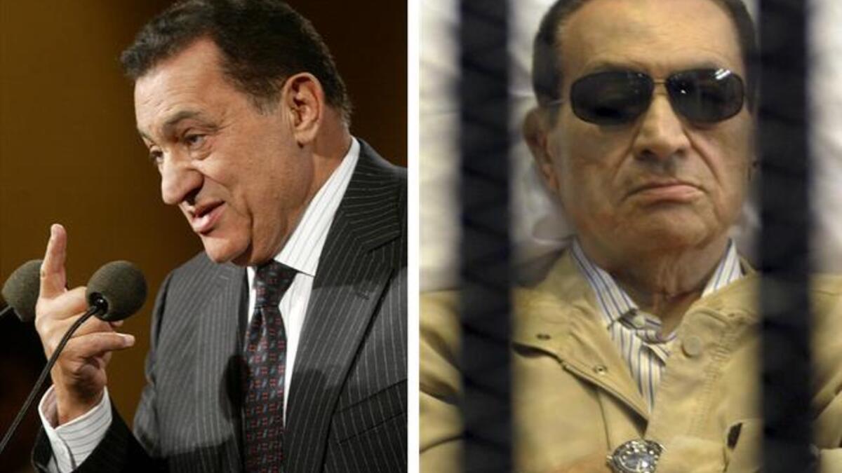 Mubarak, in his prime and today