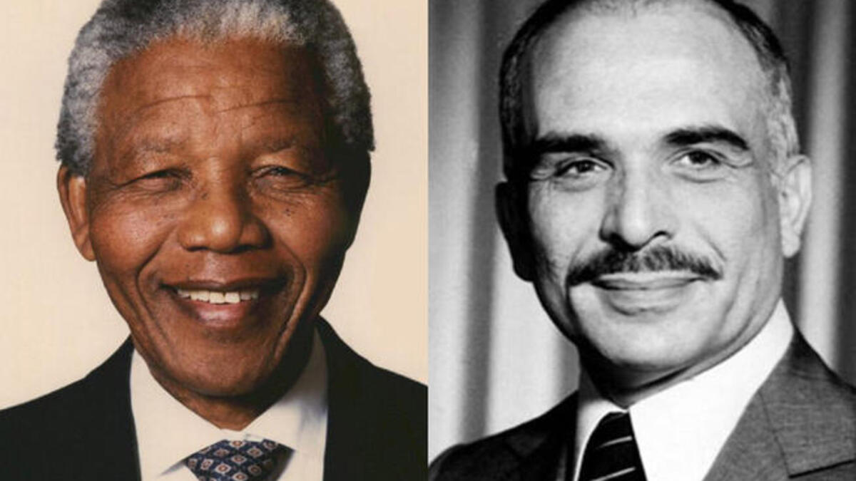 nelson mandela king hussein