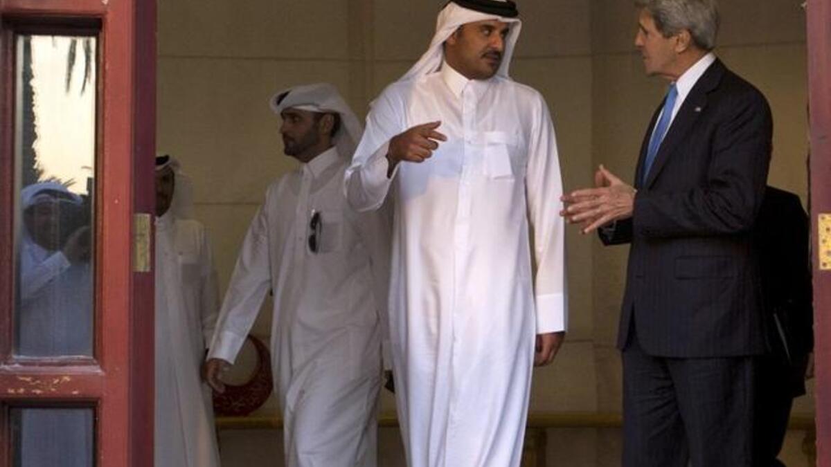 جون كيري وتميم بن حمد