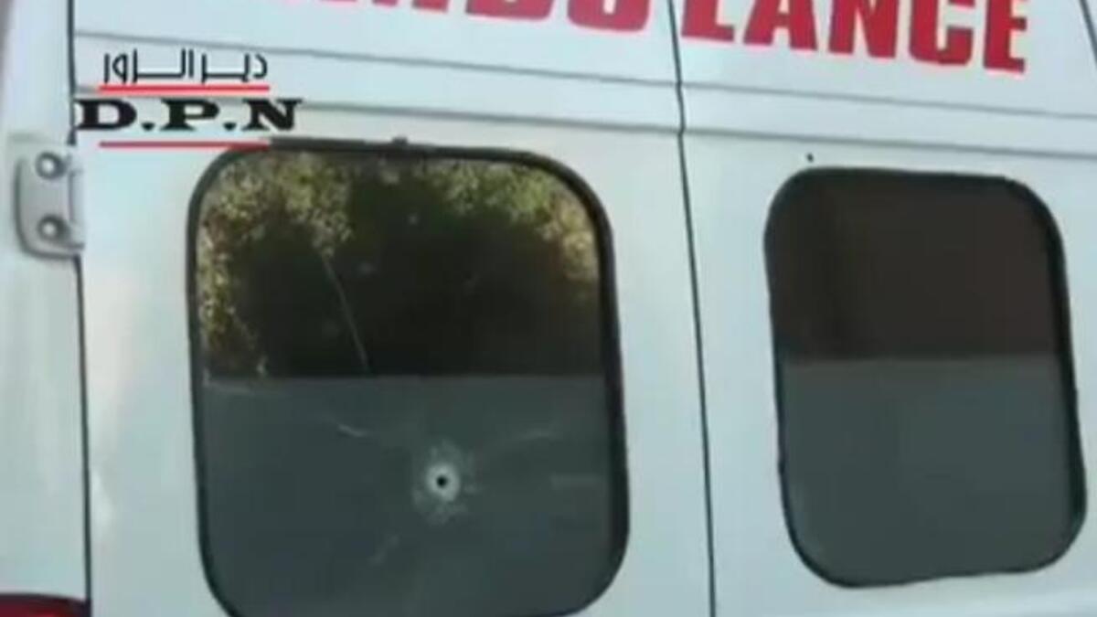 Crimes against the weak: Assad's forces deploy ambulances to ambush protesters with. Eight premature infants dependent on 
incubators reportedly died because power was cut from hospitals by authorities, in the embattled city of Hama.