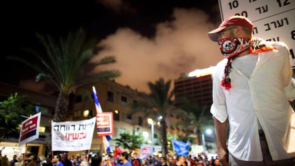 Not just the enemy at Israel's gate: Israelis want affordable housing, turning their frustration at their state. Sharon's compatriots could not be counted on to keep the elusive peace, their clamor loud enough to have 
woken him with a start. Israelis protested social injustice from the vantage of tents in Tel Aviv, within range of his hospital.