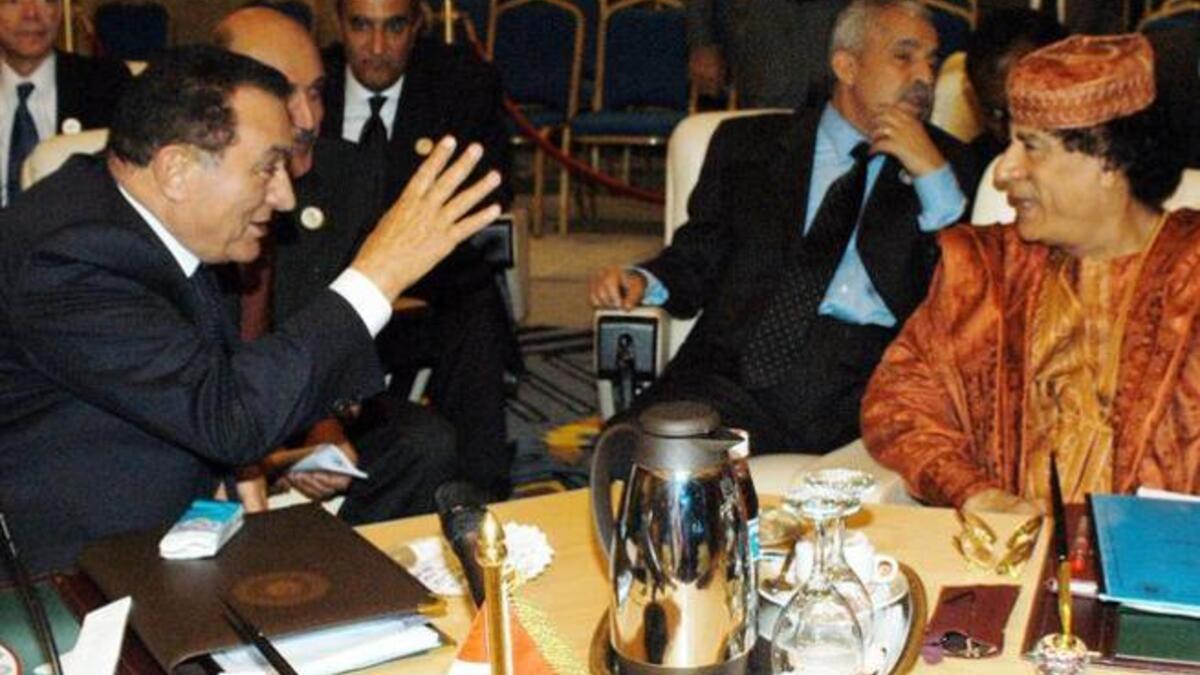 Mubarak and Gaddafi