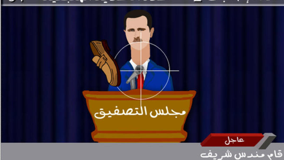 web game throwing shoes assad