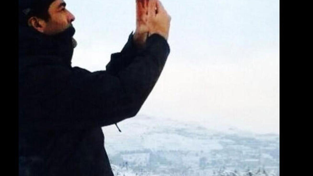 وائل كفوري وسط ثلوج لبنان