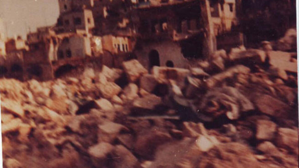 Hama then (1982) No Call for Prayer for 3 months after the massacre, as all mosques wiped out in the large scale destruction; today from Hama we get phone camera-coverage, that, while not  the best quality, speaks volumes for this long-silent town.