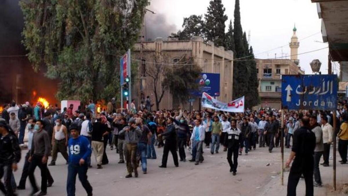 Darra: where phone lines and all communication are cut off, northernmost city bordering Jordan, and famous for its smugglers other side of the border in Jordan, Rumtha: the border was closed off 25th April.