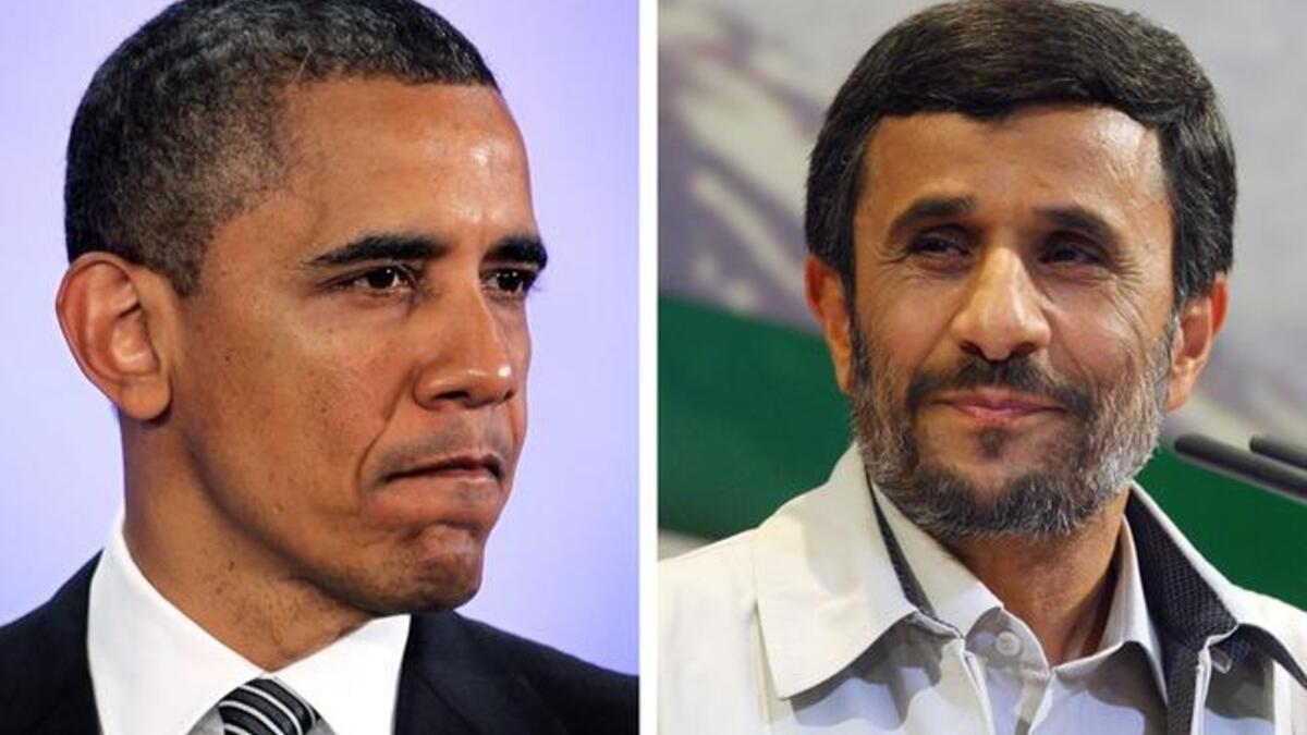 Barack Obama and Mahmoud Ahmadinejad