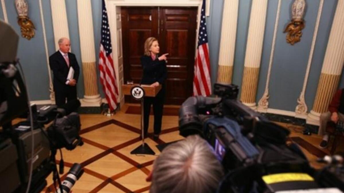 U.S. Secretary of State Hillary Clinton comments on the recent release of some 250,000 classified cables released by Wikileaks at the State Department November 29.