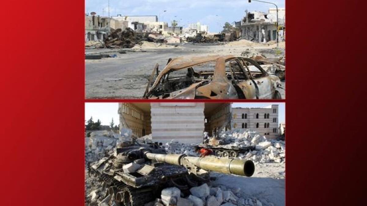 Syria and Libya rebel strongholds: Benghazi (above) Aleppo (below)