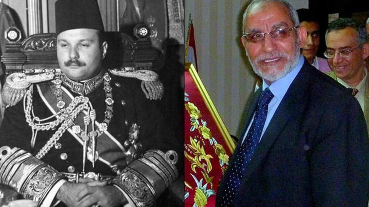 King Farouk Mohammed Badie leader of the Muslim Brotherhood
