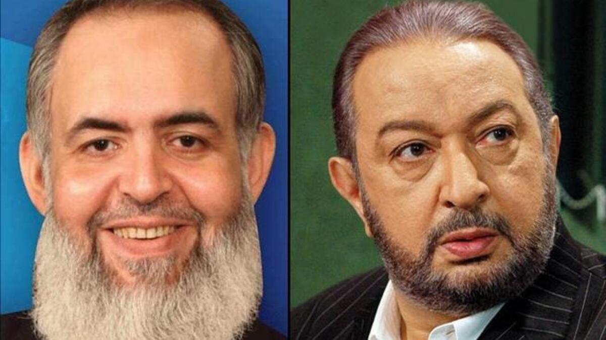 Hazem Abu Ismail (L) is nour el sherif's (R) choice president