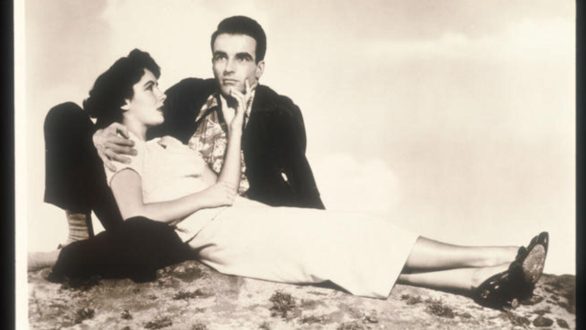 Known for men as much as her acting, she often mixed the two, courting actors. Actors Elizabeth Taylor And Montgomery Clift pose In an old still from the film A Place In The Sun