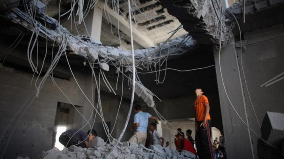 منزل مهدم في غزة