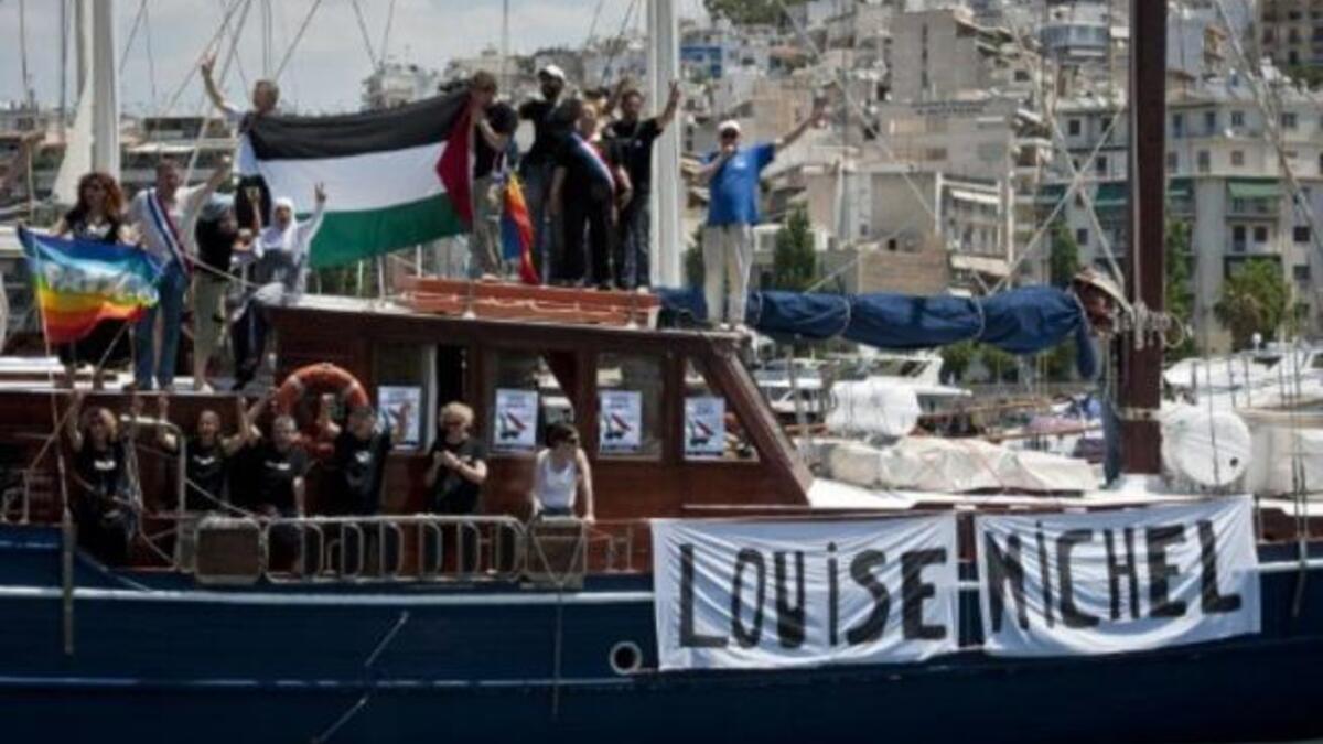 French boat 'Louise Michel' and Canadian boat Tahrir were the big players. The anti-flotilla propaganda machine was no small 
order: Israel called the mission phony.  Israel said it had invited them to use the land crossings but they refused, guilty of wrapping themselves in a humanitarian cloak.