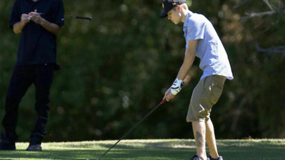 justin bieber golf