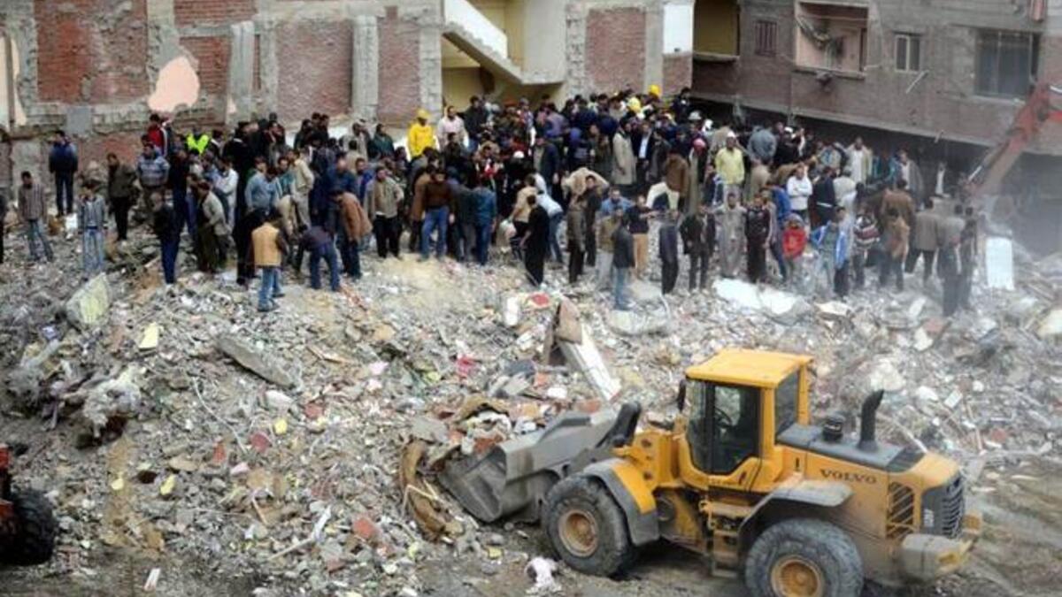 انهيار مبنى في الاسكندرية