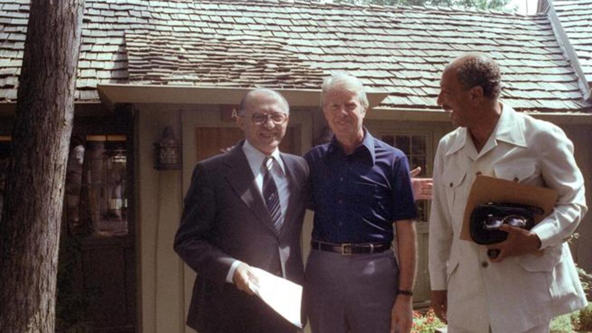 This accolade is shared by Israeli Menachin Begin & Anwar Sadat, Israel-Arab co-signatories of the Israel-Egypt peace
treaty that more rocked the region than pacified it, point out Arab dissenters of the not-so-'noble' tradition of the 
prestigious Peace Prize. They are less than keen to hail their Yemeni heroine for her Nobel victory of 2011.