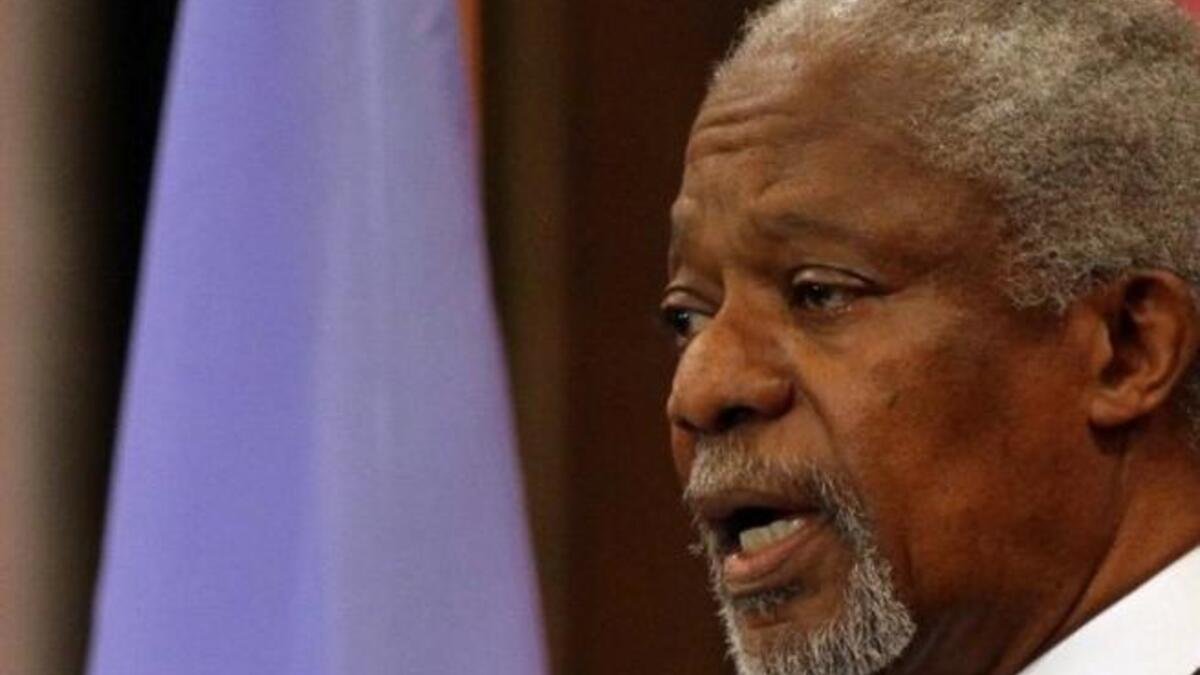 كوفي عنان يتحدث عن السلام في سوريا