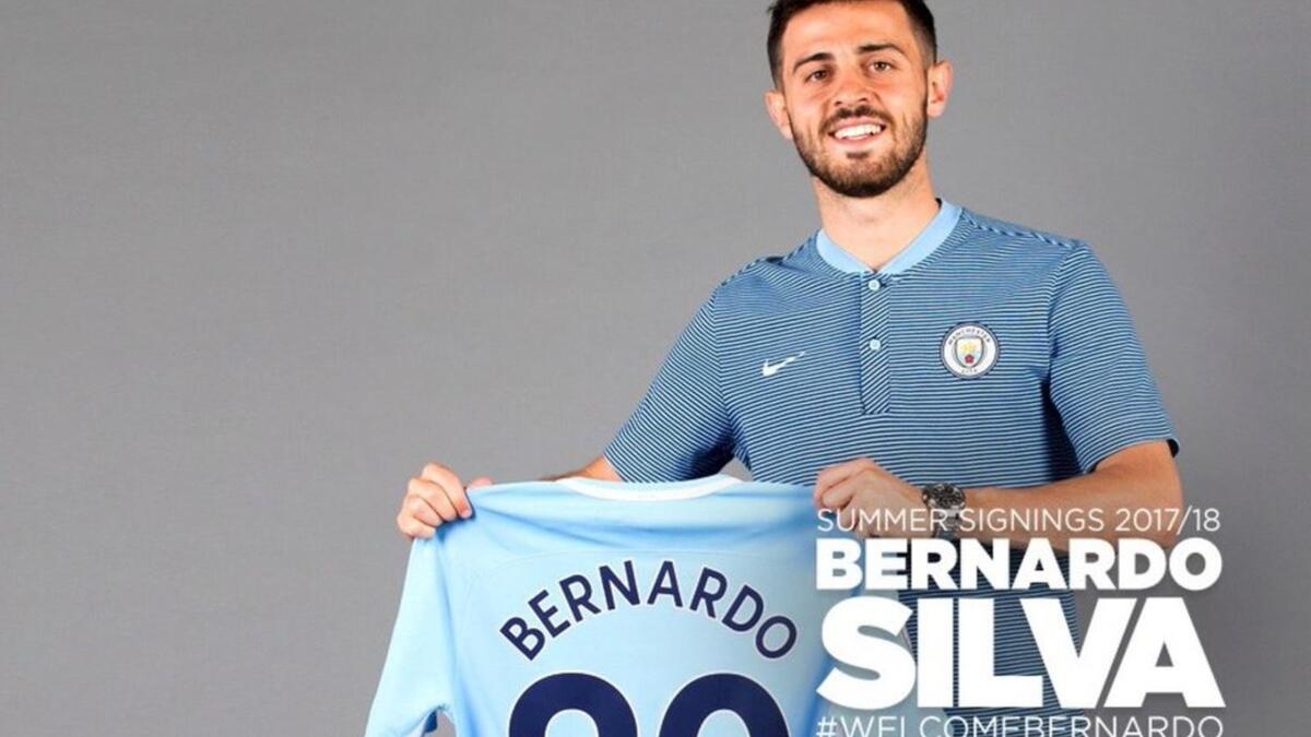 المركز التاسع: البرتغالي بيرناردو سيلفا (من موناكو إلى مانشستر سيتي مقابل 43 مليون جنيه استرليني)