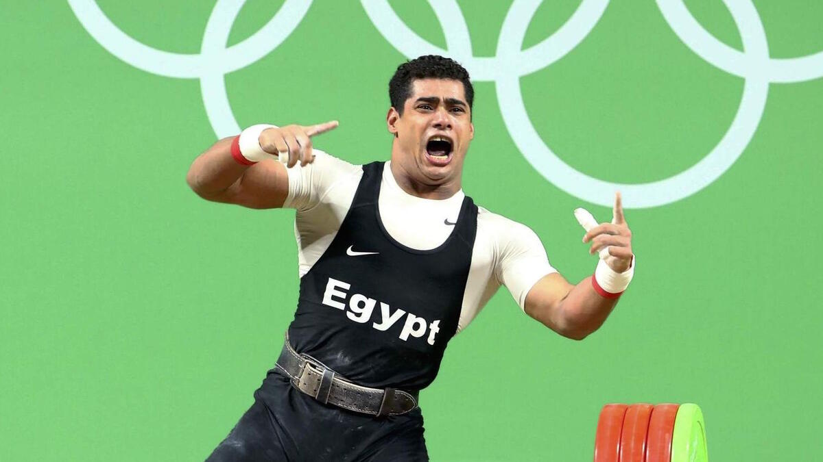 الرباع المصري محمد إيهاب: برونزية وزن 77 كيلوغرام.