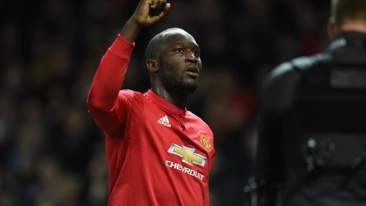 المهاجم البلجيكي روميلو لوكاكو (مانشستر يونايتد)