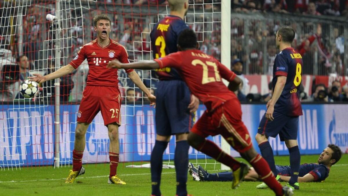 بايرن ميونخ 4-0 برشلونة (ذهاب نصف نهائي نسخة 2013): خسارة فادحة على ملعب آليانز آرينا للمرشح حينها الذي كان يدربه الراحل تيتو فيلانوفا، علماً بأن مواجهة الإياب شهدت كذلك خسارة كبيرة بثلاثيةٍ نظيفة في كامب ناو ليتأهل البافاري بمجموع المواجهتين 7-0.