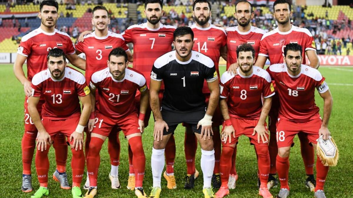 منتخب سوريا الذي خاض لقاء ذهاب الملحق الآسيوي المؤهل لمونديال روسيا 2018 أمام ضيفه الأسترالي في ماليزيا، والذي انتهى بالتعادل الإيجابي 1-1.