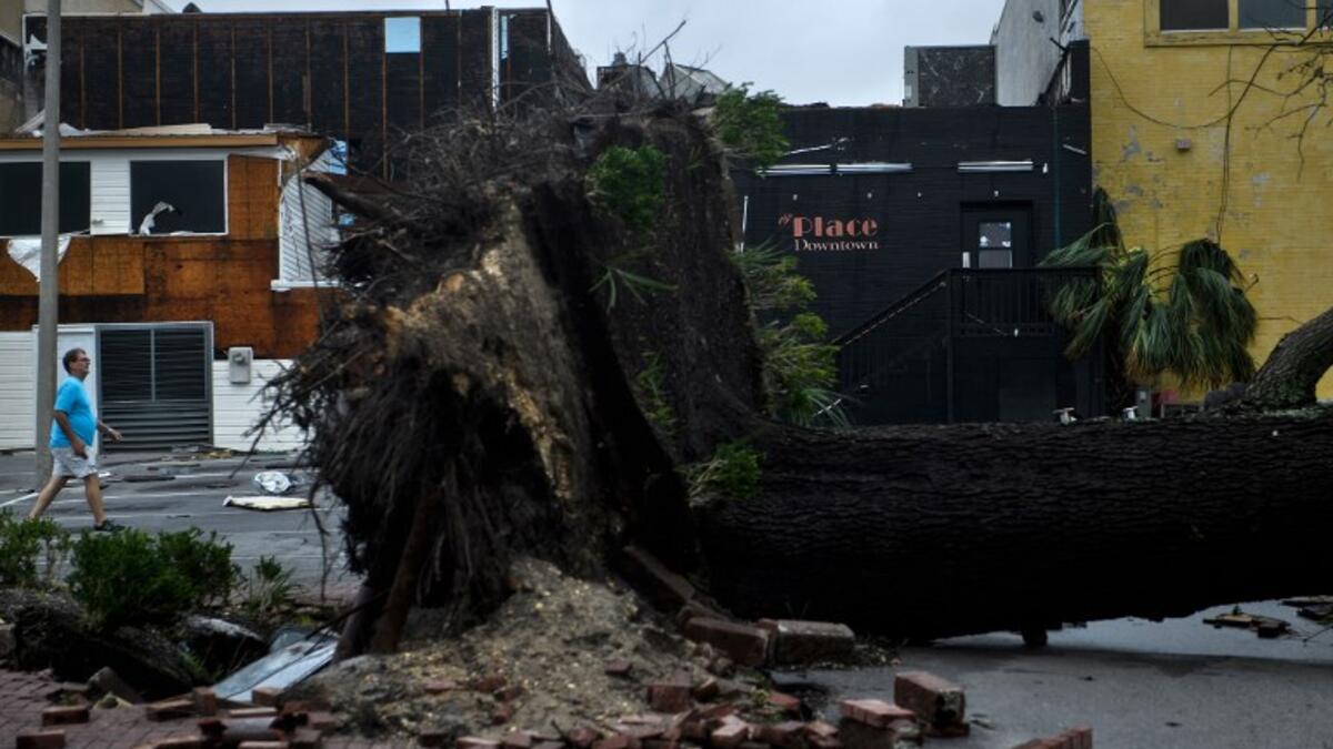 Storm damage is seen after Hurricane Michael in Panama City, Florida on October 10, 2018. (Brendan Smialowski / AFP)