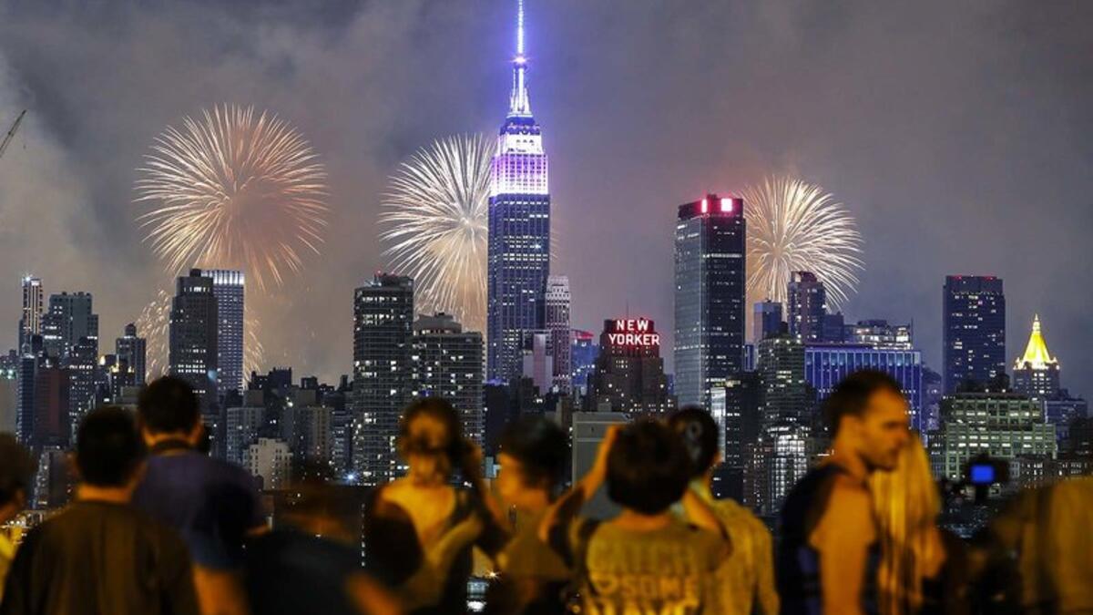 People in New York enjoy fireworks. (AFP/ File Photo)