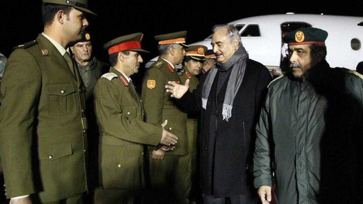 The Future:

The UN is increasingly concerned that Haftar might become a hindrance to the formation of a unified Libyan government. With the support of Russia and other powerful nations, it is unclear whether Haftar will capitulate and pledge his support for a new government which excludes him from any position of real power. 

(Photo: AFP)