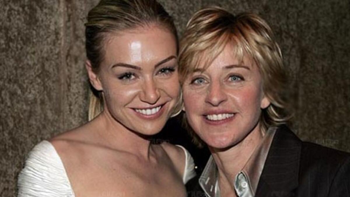 النجمة ألين دي جينيريس: فضّلت أن يحكم علاقتها بحبيبتها رباط رسمي، حيث تزوجت من بورشيا دي روسي، وتعيشان سويًا منذ سنوات.