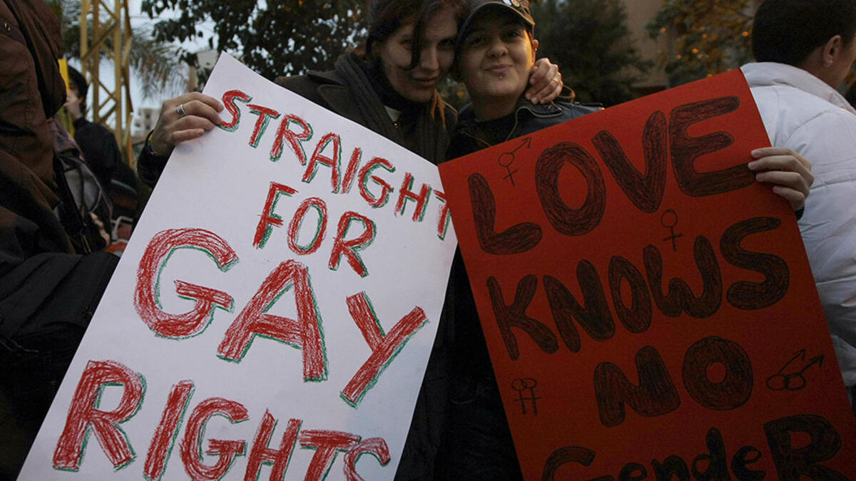 Human rights nonprofit Helem has been openly operating in Lebanon for over ten years, fighting the Arab world’s discrimination against the LGBTQ community and even earning some recognition from the government for its sexual health services. Membership is open to allies as well as sexual minorities. (AFP/Joseph Barrak)