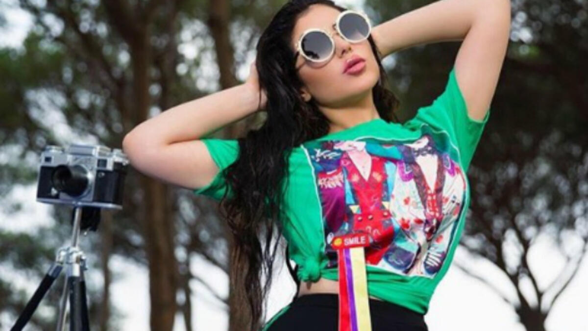 Bouland chose the wet look for her latest photoshoot