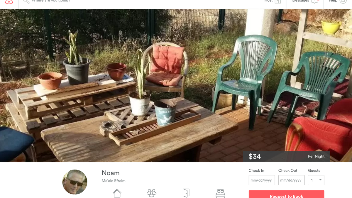 airbnb israeli settlements