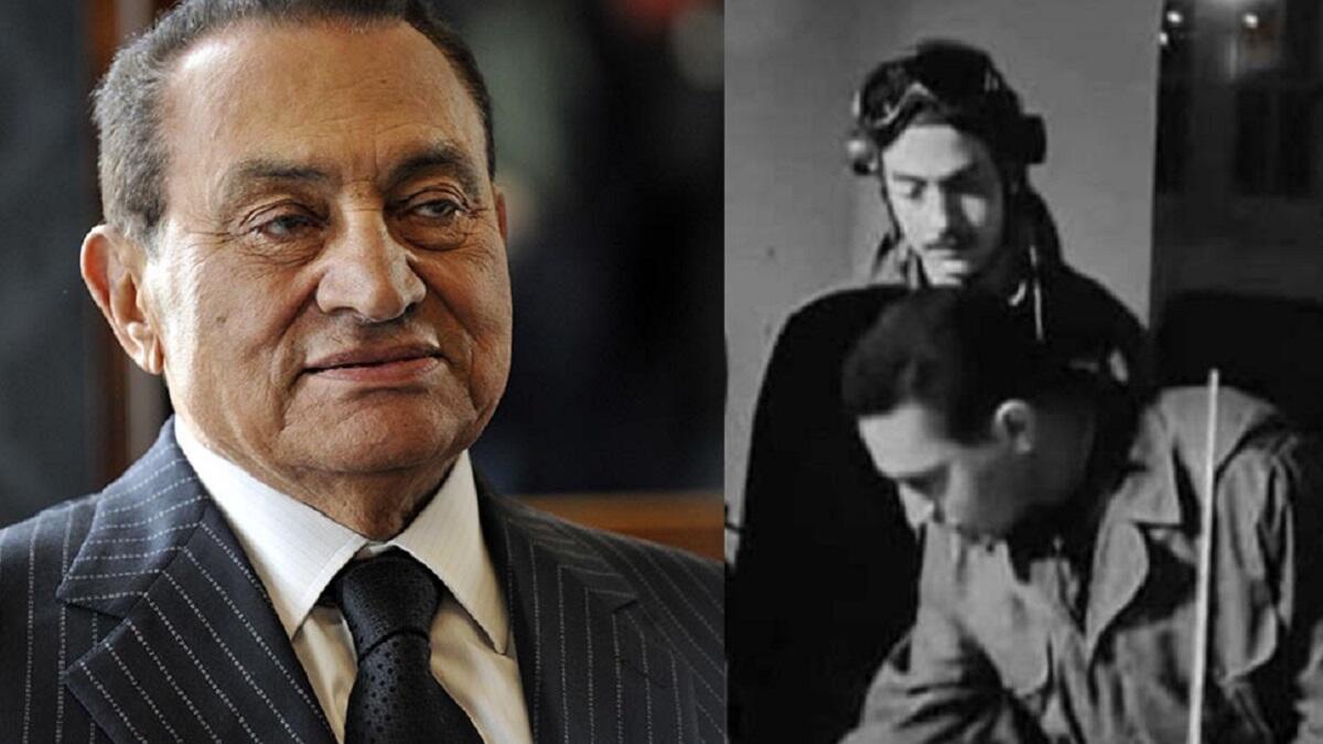 محمد حسني مبارك: ظهر الرئيس المصري السابق بمشهد صامت بفلم "وداع في الفجر" لشادية وكمال الشناوي، وكان ذلك بشخصيته الحقيقية كقائد لسرب الطيران الذي يعطي الأوامر للبطل الطيار لتنفيذ إحدى المهمات العسكرية.