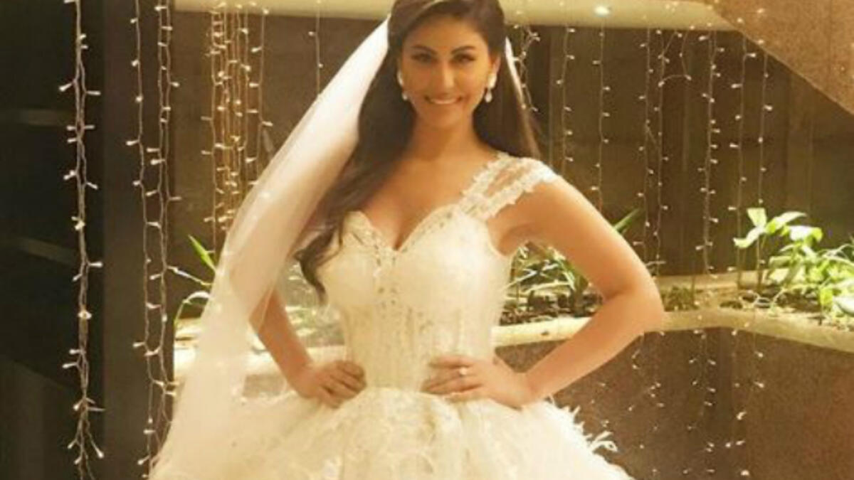 Mai Sleem wore a wedding dress as part of her role in the series Al Rihla The Trip designed by Vivian Moawad