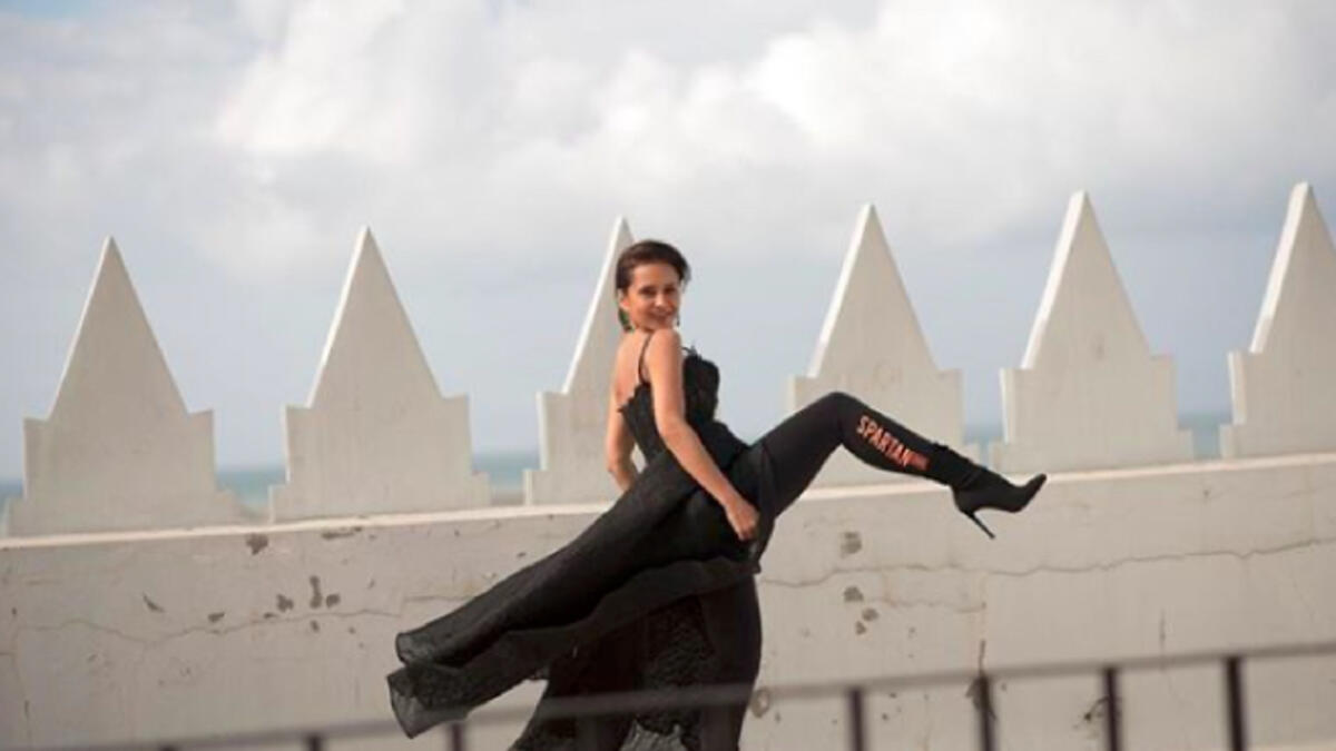 She is not afraid to take daring poses