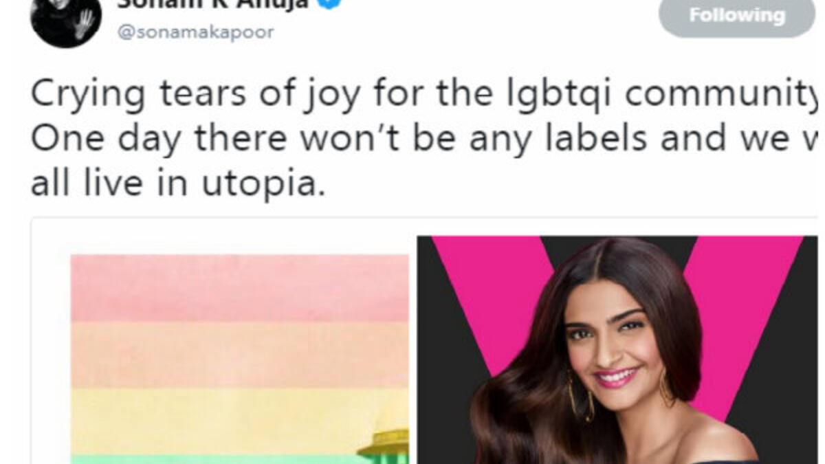 سونام أ. أهوجا: "أذرف دموع الفرح لخاطر مجتمع المثليين. يومًا ما سيختفي الوصم وسنعيش جميعنا في المدينة الفاضلة".