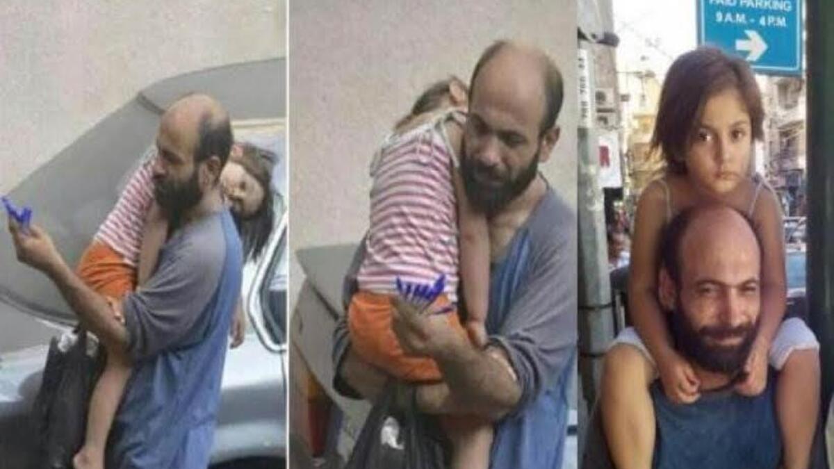 بائع الاقلام لاجيء سوري في لبنان انتشرت صورته عبر مواقع التواصل الاجتماعي وهو يبيع الأقلام حاملاً ابنته لتبدأ حملة بالبحث عنه لمساعدته وبالفعل تم الوصول اليه بعد حملة تبرعات مالية كبيرة.