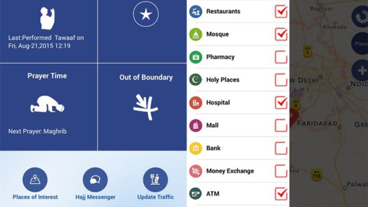 تطبيق الحج الذكي: يتضمن الكثير من الخدمات كتحديد الموقع الجغرافي وخرائط للطرقات والمناطق وخدمات الفنادق وغيرها. متوفر بـ٦ لغات وهو خير معين للحجاج للتواصل مع الجهات المعنية في حال المرض. يتضمن أيضاً شرحاً مفصلاً لمناسك الحج>