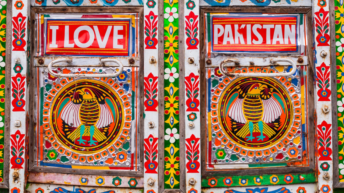 Detailed decorations on Pakistani truck  (Shutterstock)