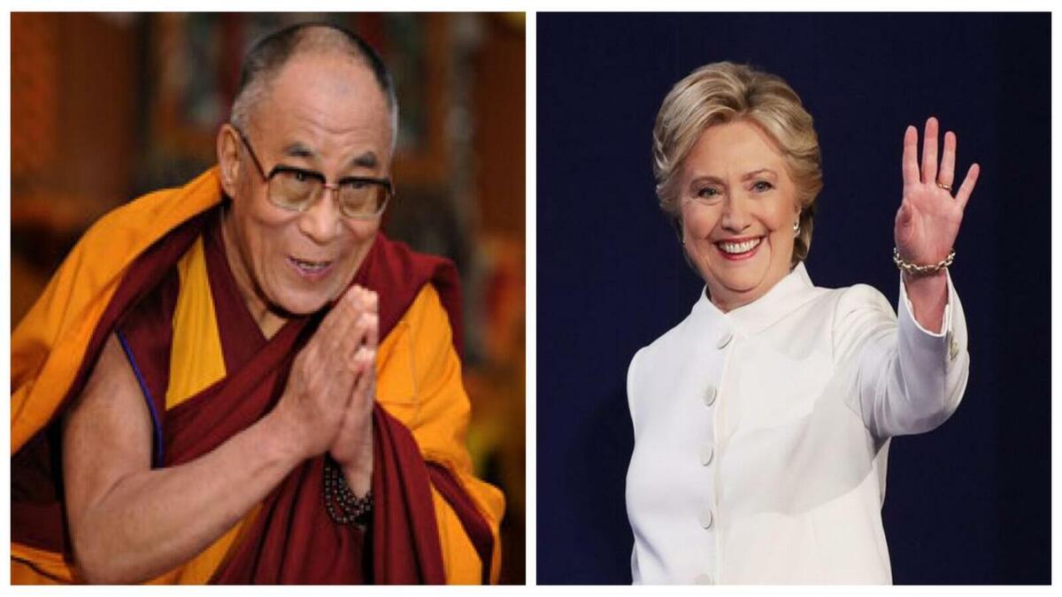 (المركز الثامن) قائمة الرجال: القائد البوذي تينزن غياتسو / قائمة النساء: زوجة الرئيس الأمريكي السابق هيلاري كلنتون.