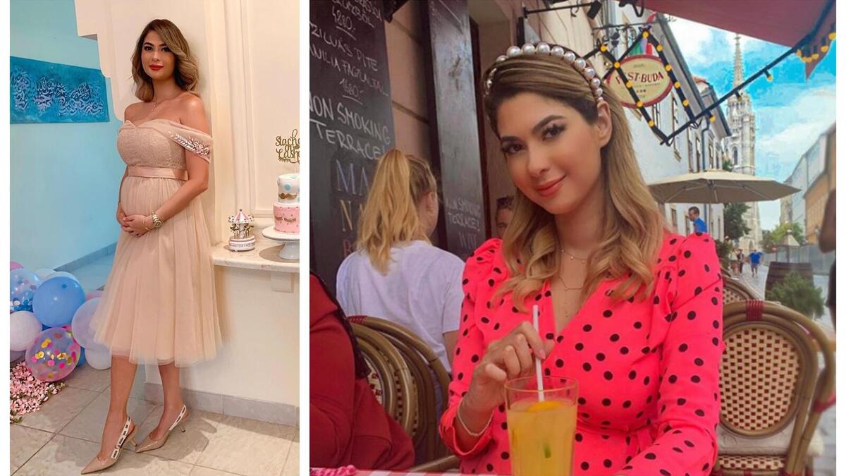 نور عودة بأناقه ملفتة خلال حملها الأول