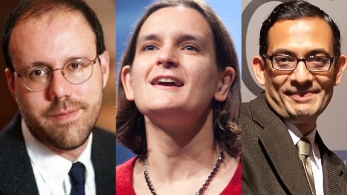 جائزة نوبل للإقتصاد: كانت من نصيب الأميركي أبهجيت بانيرجي المولود في الهند والفرنسية الأميركية إستر دوفلو والأميركي مايكل كريمر، عن أعمالهم حول الفقر.