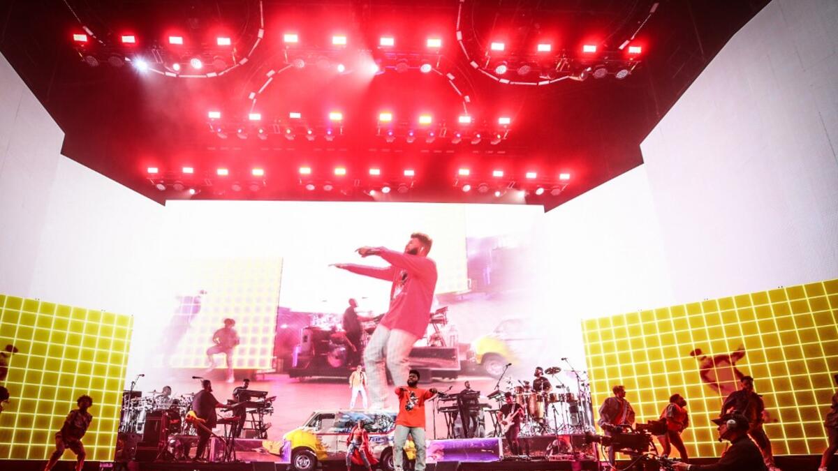 Khalid performs on the Coachella Stage during the 2019 Coachella Valley Music And Arts Festival on April 21, 2019 in Indio, California. Rich Fury/Getty Images for Coachella/AFP