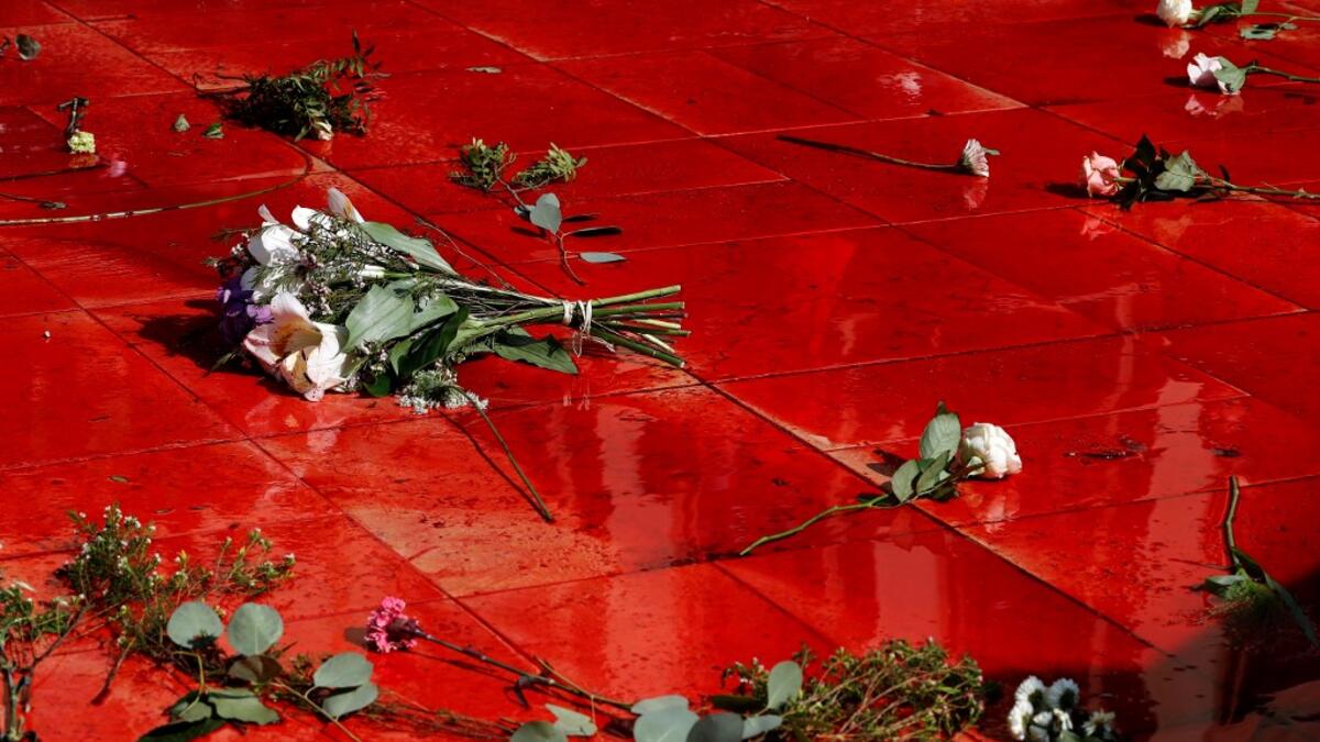 Extinction Rebellion (XR) is an international movement that uses non-violent civil disobedience to achieve radical change in order to minimise the risk of human extinction and ecological collapse.  FRANCOIS GUILLOT / AFP